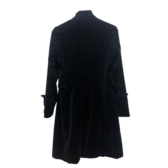 Newport News Vintage Y2K Goth Long Black Velvet Sergeant Pepper Coat - Picture 7 of 8